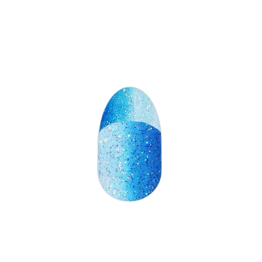 Color Street | On the Flip Side French manicure sky-royal blue verticals ombré - Picture 4 of 12